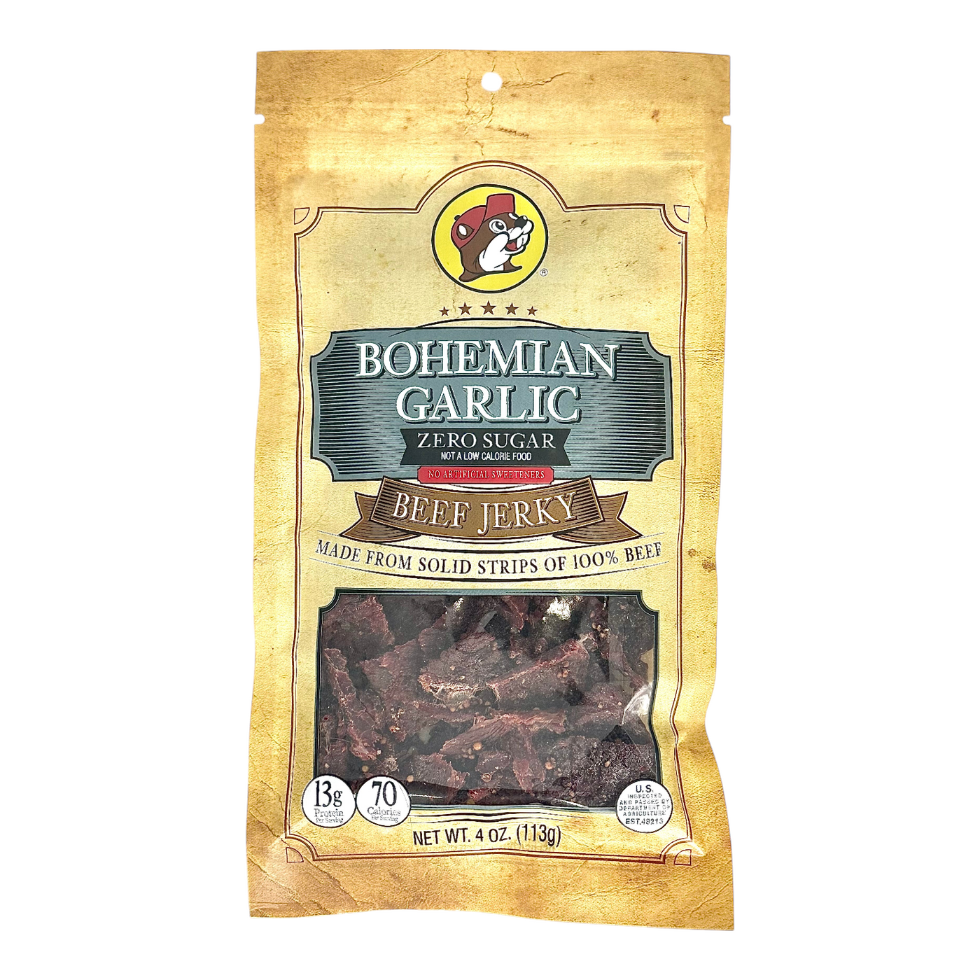 Bohemian Garlic Zero Sugar Beef Jerky