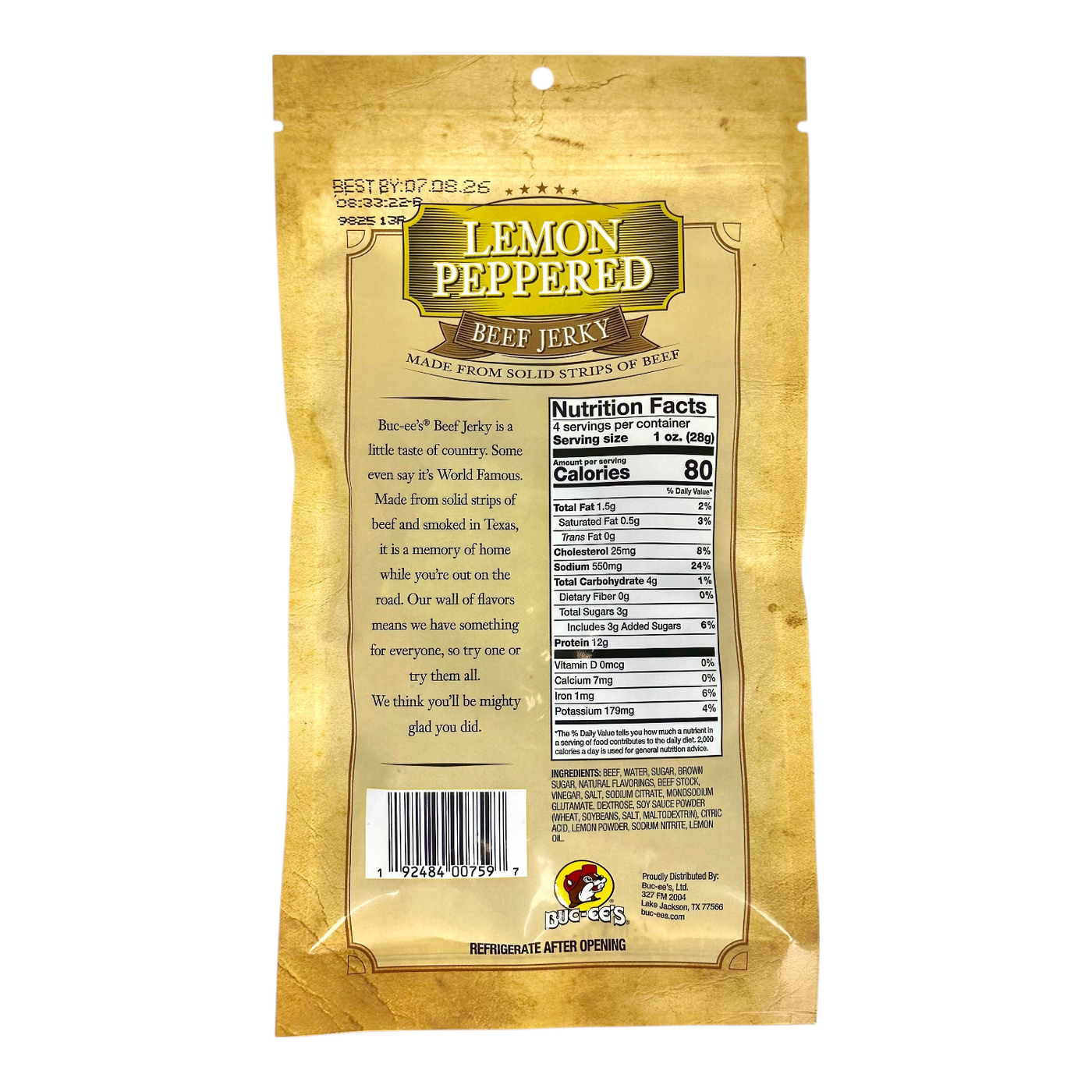 Lemon Peppered Beef Jerky