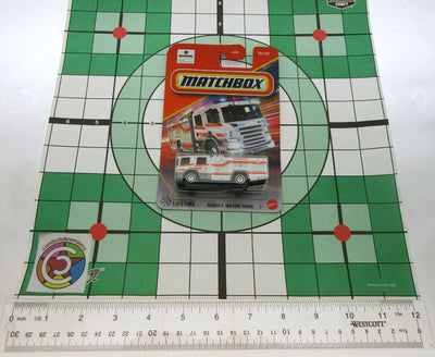 Scania P 360 Fire Truck ~ White & Orange ~ 1:64 Scale ~ Matchbox