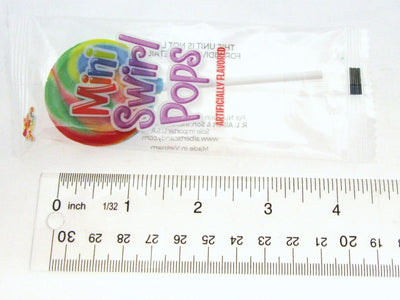 Mini Carnival Pops ~ Spiral Striped Lollipop Sucker Candy ~ 8oz (226g)