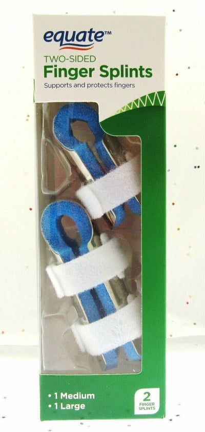 Finger Splints ~ Two Sided ~ 1 Medium - 1 Large ~ Protects Fingers