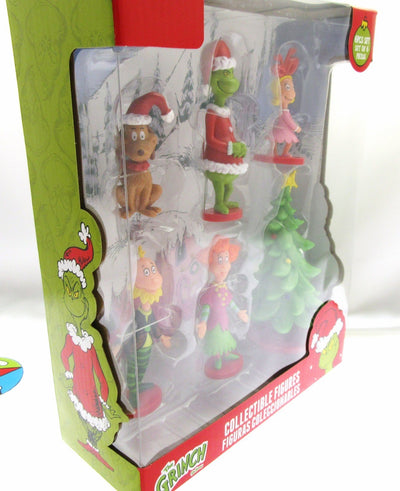The Grinch ~ Dr  Seuss ~  Collectible Figures ~ 6 piece Set