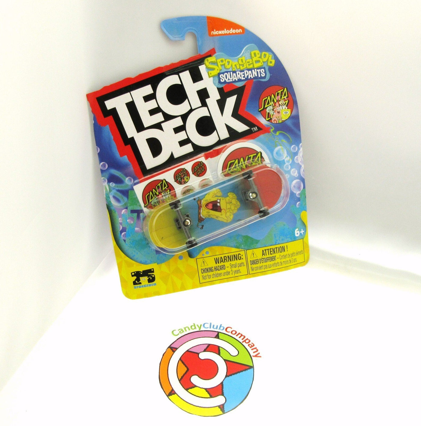 Tech Deck ~ Santa Cruz ~ Skateboard  / Fingerboard ~ Sponge Bob ~ Hand