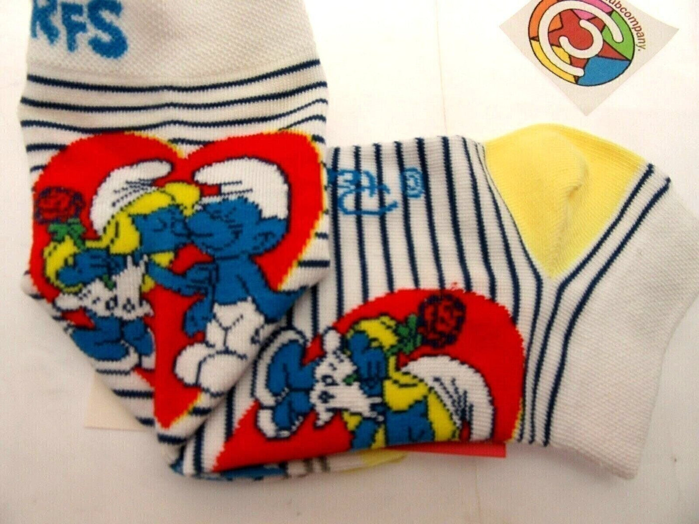 One Pair of Smurfette Ankle Socks for Men Shoe Sizes 6 - 9.5