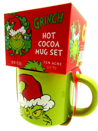 The Grinch Hot Cocoa Mug Set Collectible 10 oz. Ceramic Mug Gift