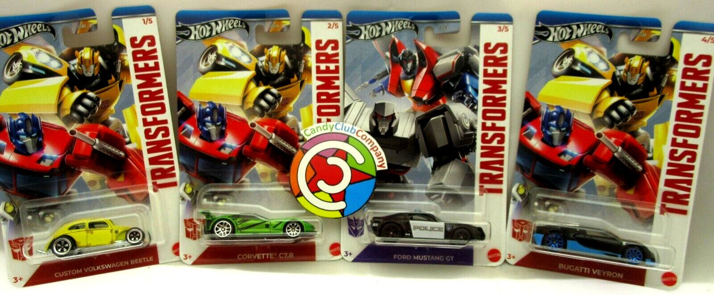 Transformers 1:64 Die Cast Cars ~ Lot of 4 Hot Wheels
