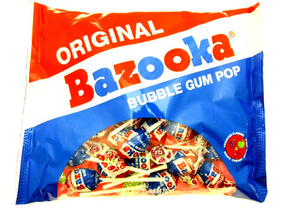 Bazooka Bubble Gum Lolli Pops 15oz Bag of Suckers