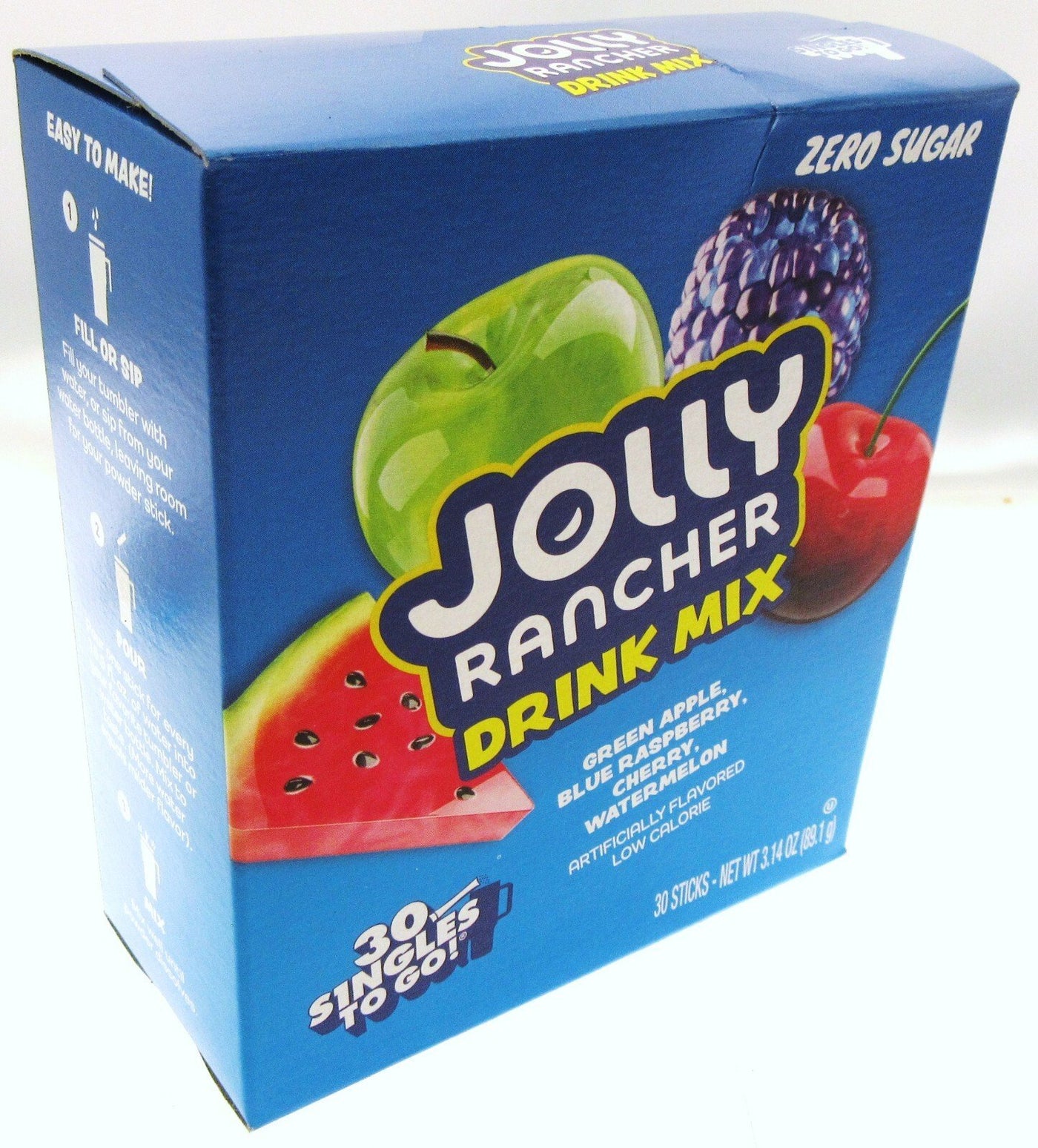 Jolly Rancher Drink Mix ~ 30 Sticks Per Box ~ Zero Sugar 3.14oz (89.1 g)