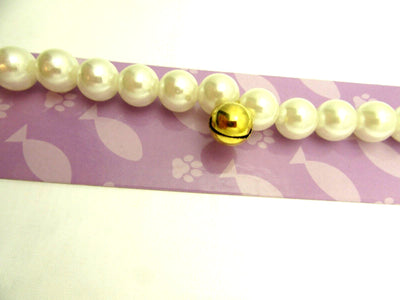 Cat Collar by Greenbrier Kennel Club ~ With Bell ~ Faux Pearl !
