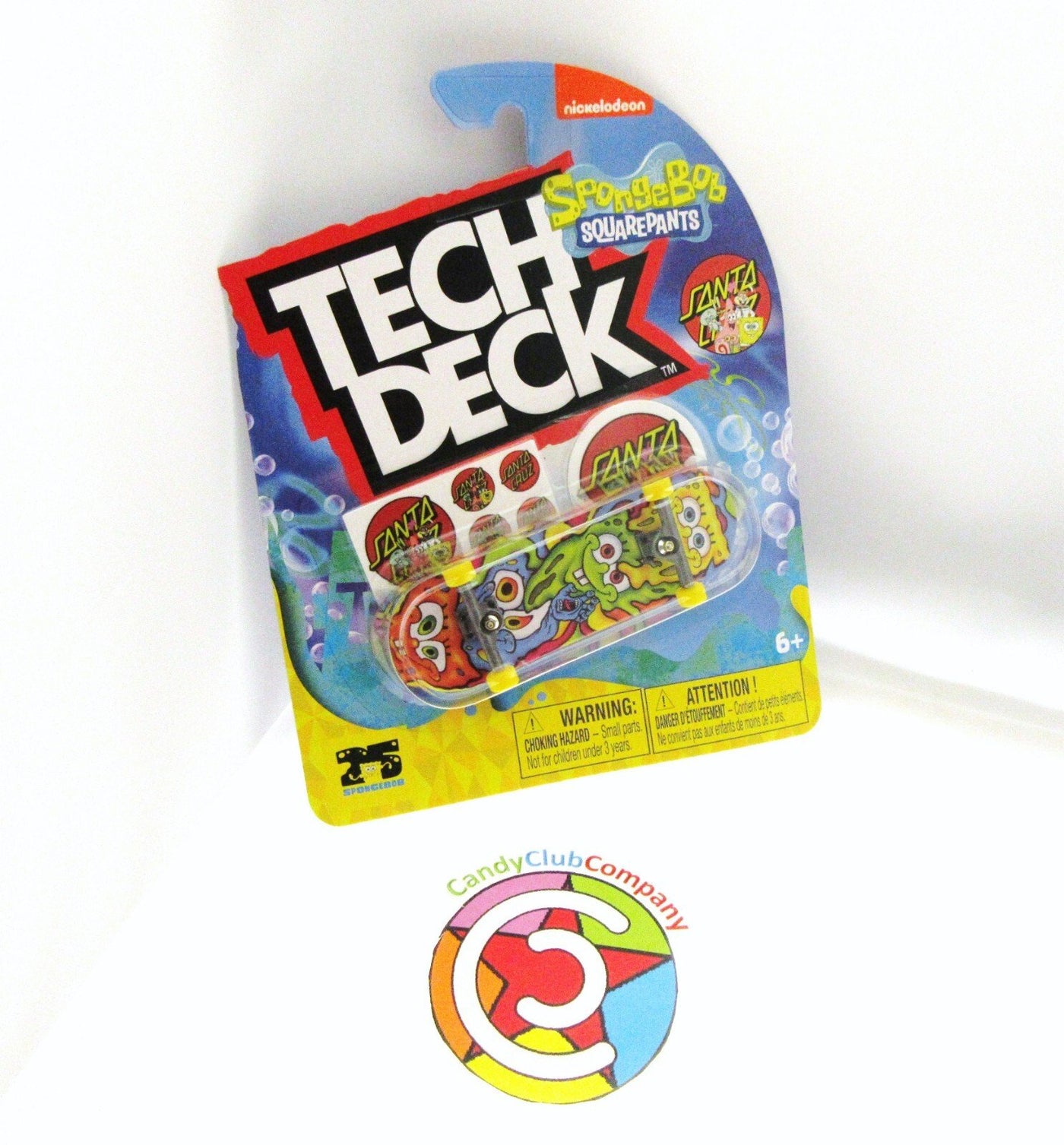 Tech Deck ~ Santa Cruz ~ Skateboard  / Fingerboard ~ Sponge Bob ~ Psychedelic