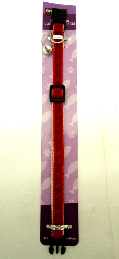 Cat Collar by Greenbrier Kennel Club ~ With Bell ~ Red Velvet!