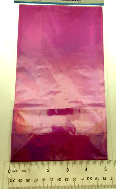 40 Gusset Metallic Pink Party Bags 5x9 Inch Treat Bags