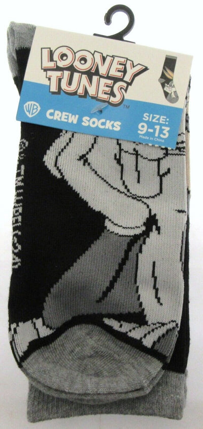 Bugs Bunny Looney Tunes ~ One Pair Crew Socks for Men Shoe Sizes 9 - 13