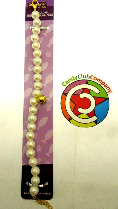 Cat Collar by Greenbrier Kennel Club ~ With Bell ~ Faux Pearl !