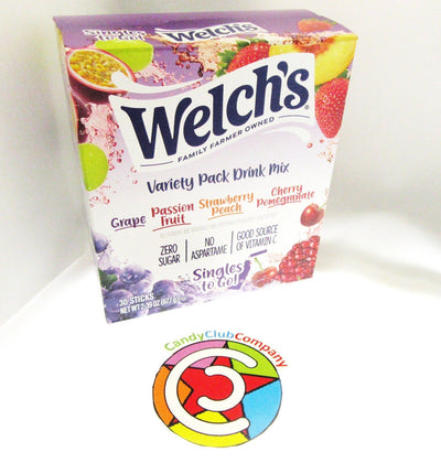 Welch's Variety Pack Drink Mix ~ 30 Sticks Per Box ~ Zero Sugar 2.39oz (67.7g)