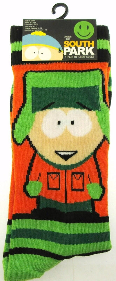 South Park! Crew Socks ~ Men Sizes 6 - 12 ~ Kyle Broflovski! One Pair