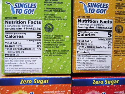 NEW! Sunkist ~ 6 Packets ~ Zero Sugar Free ~ Drink Mix ~ 5 Boxes