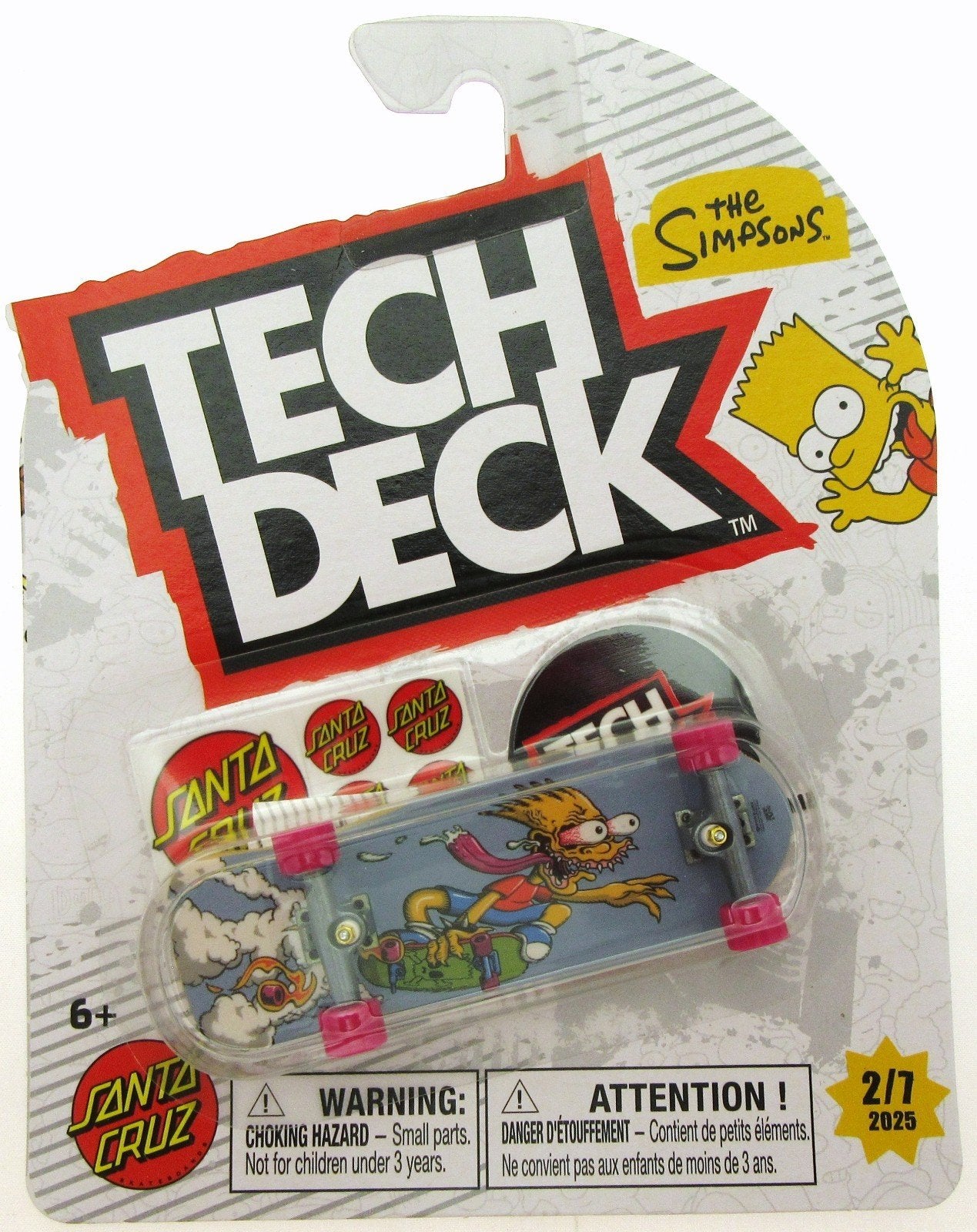 Tech Deck ~ Santa Cruz ~ Skateboard  / Fingerboard ~ The Simpsons ~ Bart