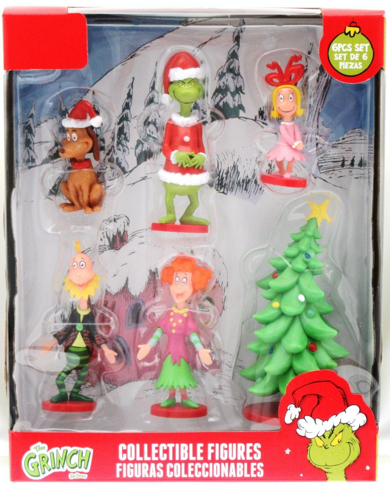 The Grinch ~ Dr Seuss ~ Collectible Figures ~ 6 piece Set - Candy Candy ...
