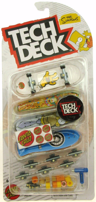 Tech Deck ~ Santa Cruz ~ Skateboard  / Fingerboard ~ The Simpsons ~ 4 Pack