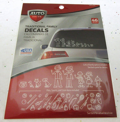 Traditional Family Decal ~ For Cars or Trucks ~ 46 Exterior Decals