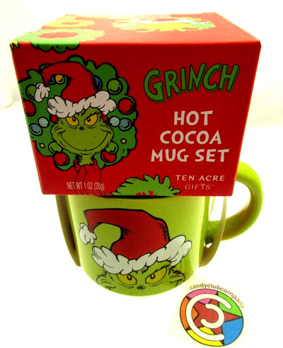 The Grinch Hot Cocoa Mug Set Collectible 10 oz. Ceramic Mug Gift
