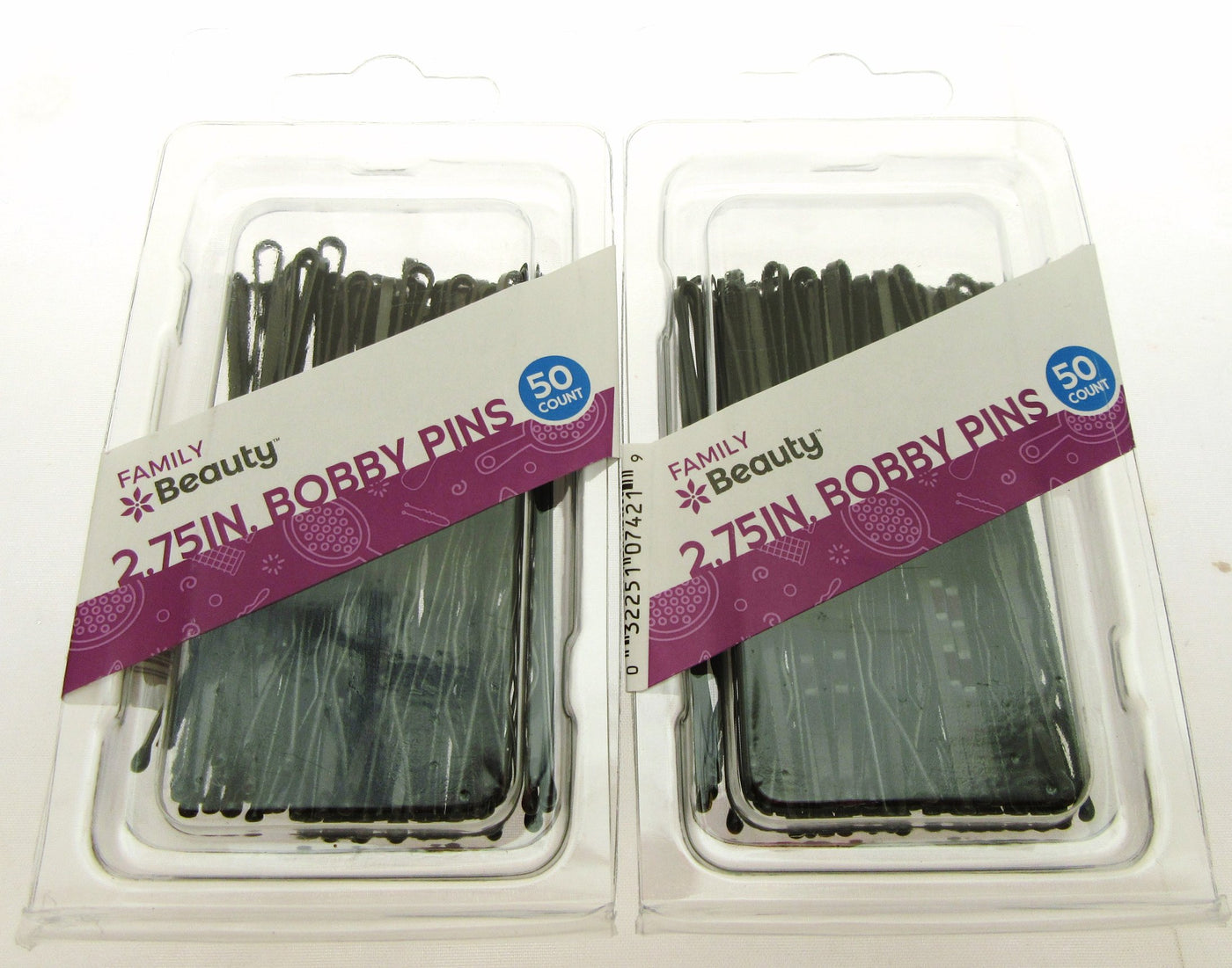 Family Beauty Hair Styling 2.75" Black Bobby Pins 100 pc Lot