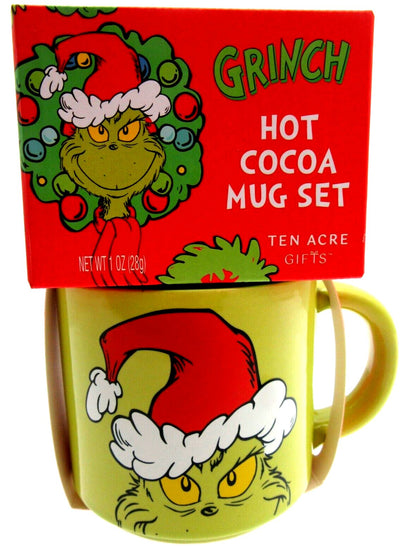 The Grinch Hot Cocoa Mug Set Collectible 10 oz. Ceramic Mug Gift