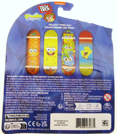 Tech Deck ~ Santa Cruz ~ Skateboard  / Fingerboard ~ Sponge Bob ~ Pineapple