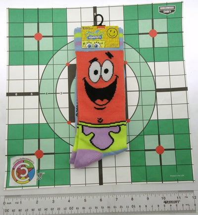 SpongeBob SP! Crew Socks ~ Men Sizes 6 - 12 ~ Patrick ~ One Pair