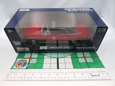 1965 Pontiac GTO ~ Red ~ 1:18 ~ Metal Die Cast ~ Maisto