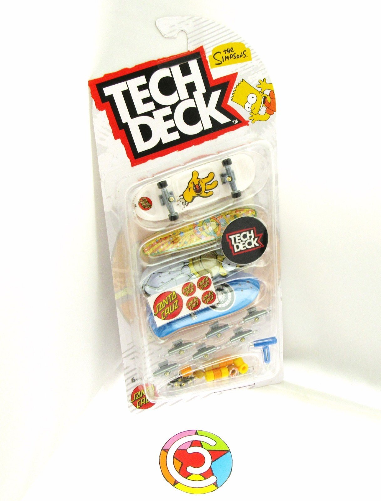 Tech Deck ~ Santa Cruz ~ Skateboard  / Fingerboard ~ The Simpsons ~ 4 Pack
