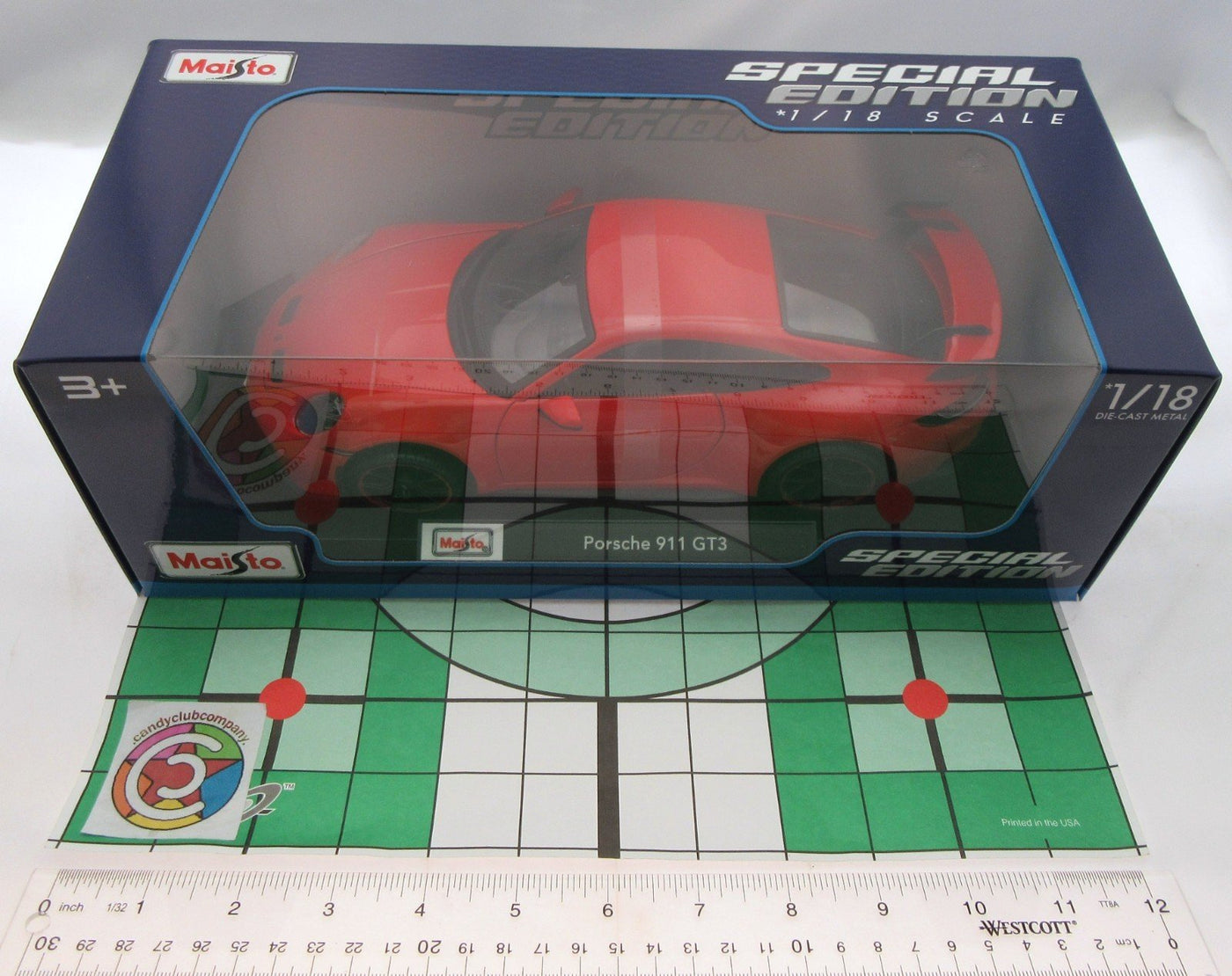 Porsche 911 GT3 ~ Red ~ 1:18 ~ Metal Die Cast ~ Maisto