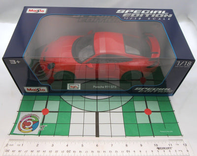 Porsche 911 GT3 ~ Red ~ 1:18 ~ Metal Die Cast ~ Maisto