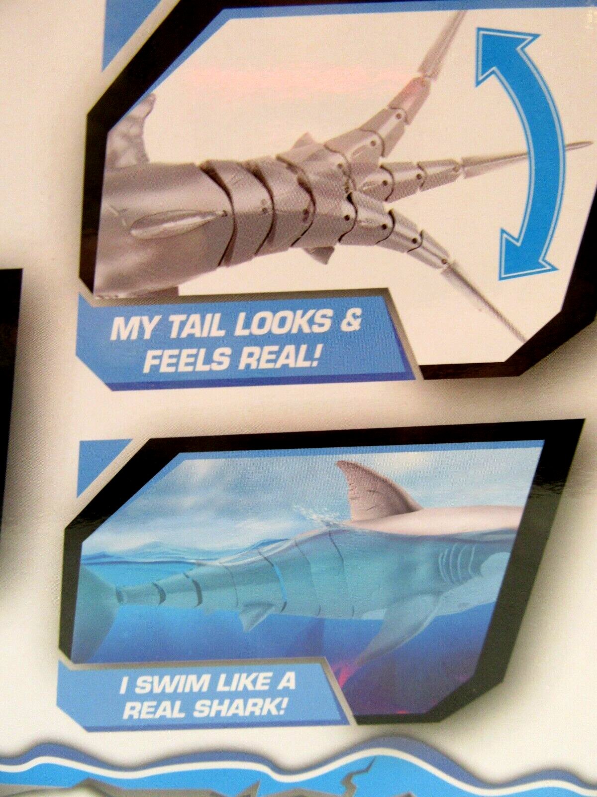 Robo Great White Shark Red Light up Eyes, Swims & Stalks Prey