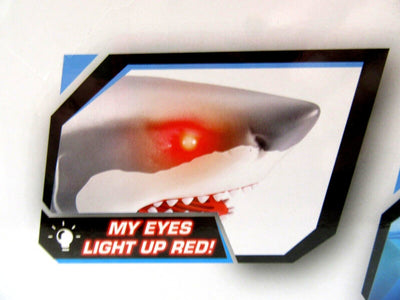 Robo Great White Shark Red Light up Eyes, Swims & Stalks Prey