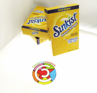 Sunkist Mango Orange ~ Packets ~ Zero Sugar Free ~ Drink Mix ~ 3 Boxes
