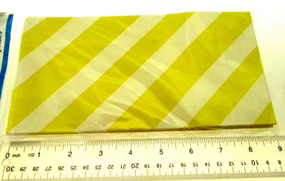 Yellow Striped Treat Bags 5x9 inch Party Sacks