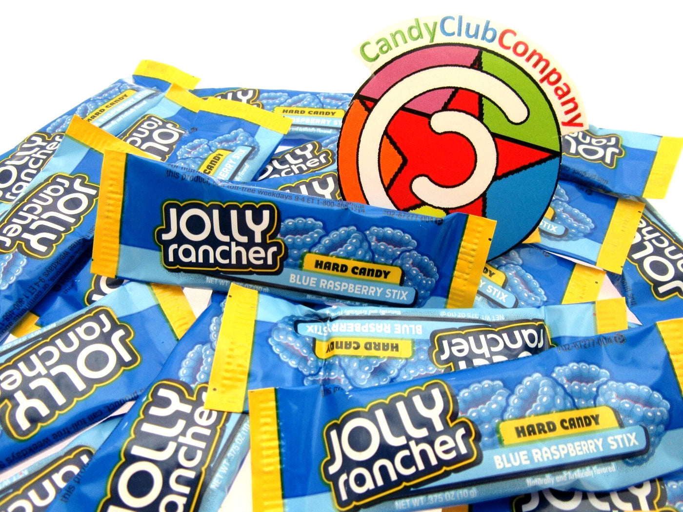 Jolly Rancher Stix Blue Raspberry Sticks Hard Candy ~ 8oz ~ Half Pound