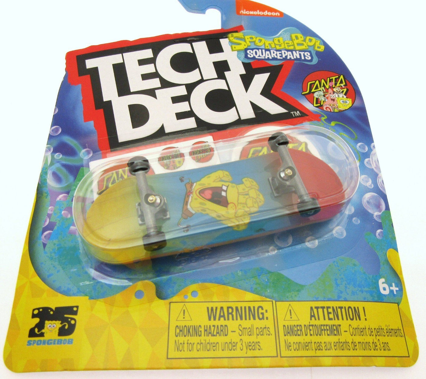 Tech Deck ~ Santa Cruz ~ Skateboard  / Fingerboard ~ Sponge Bob ~ Hand