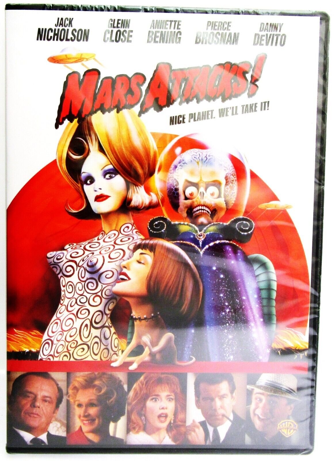 Mars Attacks! ~ 1996 ~ Jack Nicholson, Glenn Close ~ Movie Comedy New DVD