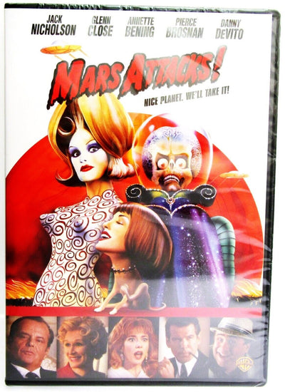 Mars Attacks! ~ 1996 ~ Jack Nicholson, Glenn Close ~ Movie Comedy New DVD