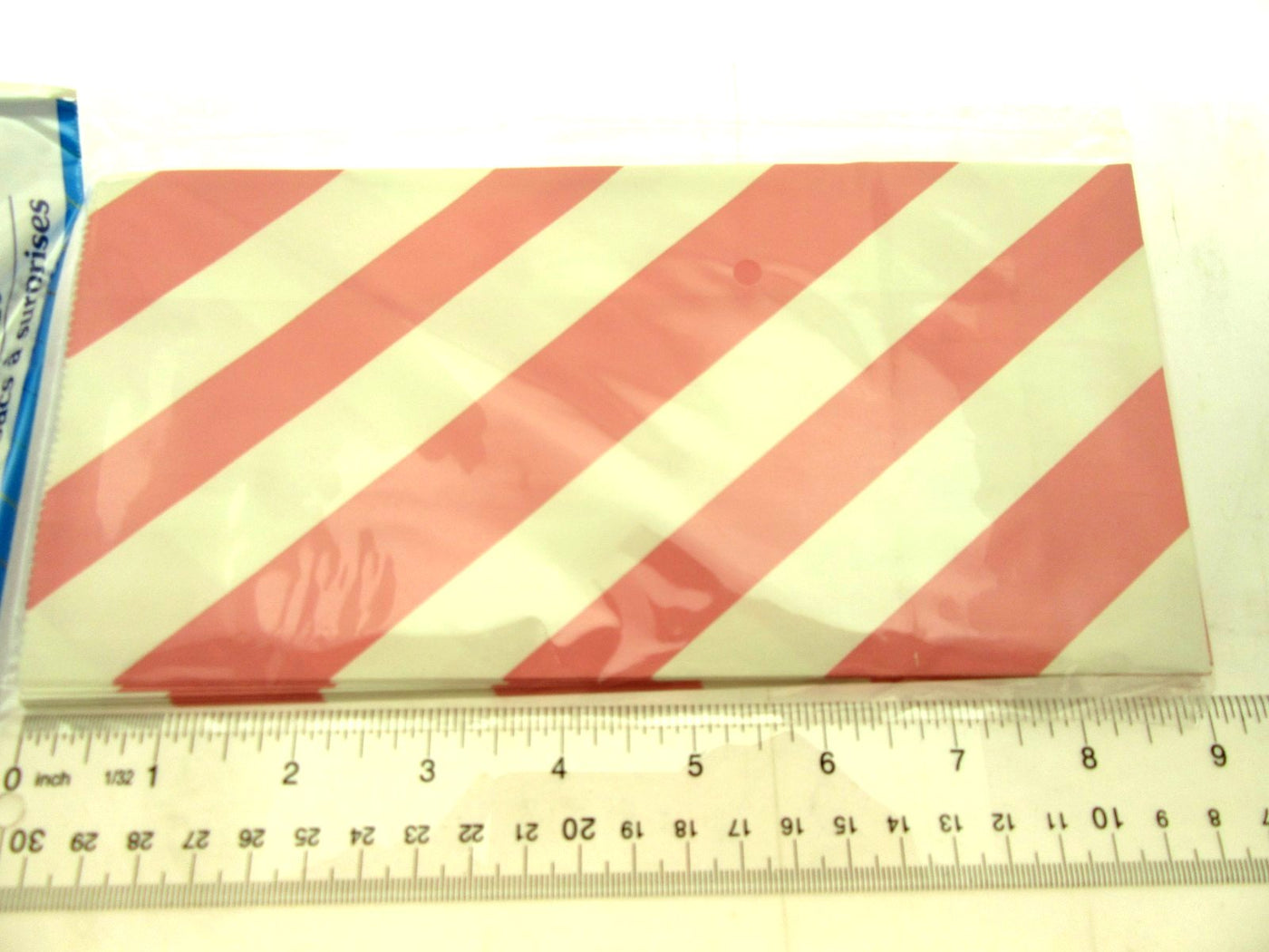 100 Pink  Striped Treat Bags 5x9 inch Party Sacks