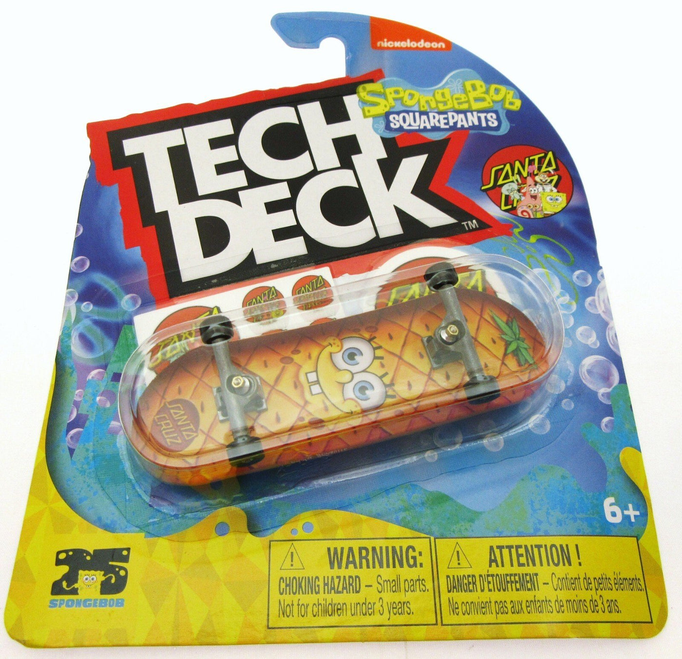 Tech Deck ~ Santa Cruz ~ Skateboard  / Fingerboard ~ Sponge Bob ~ Pineapple