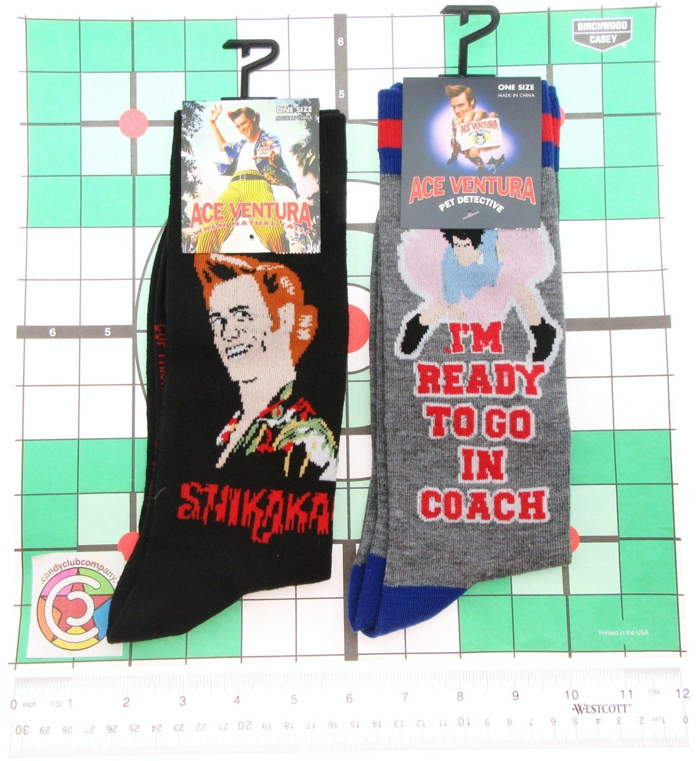 Ace Ventura Socks ~ Men One Size 7 - 12 ~ Pet Detective & When Nature Calls