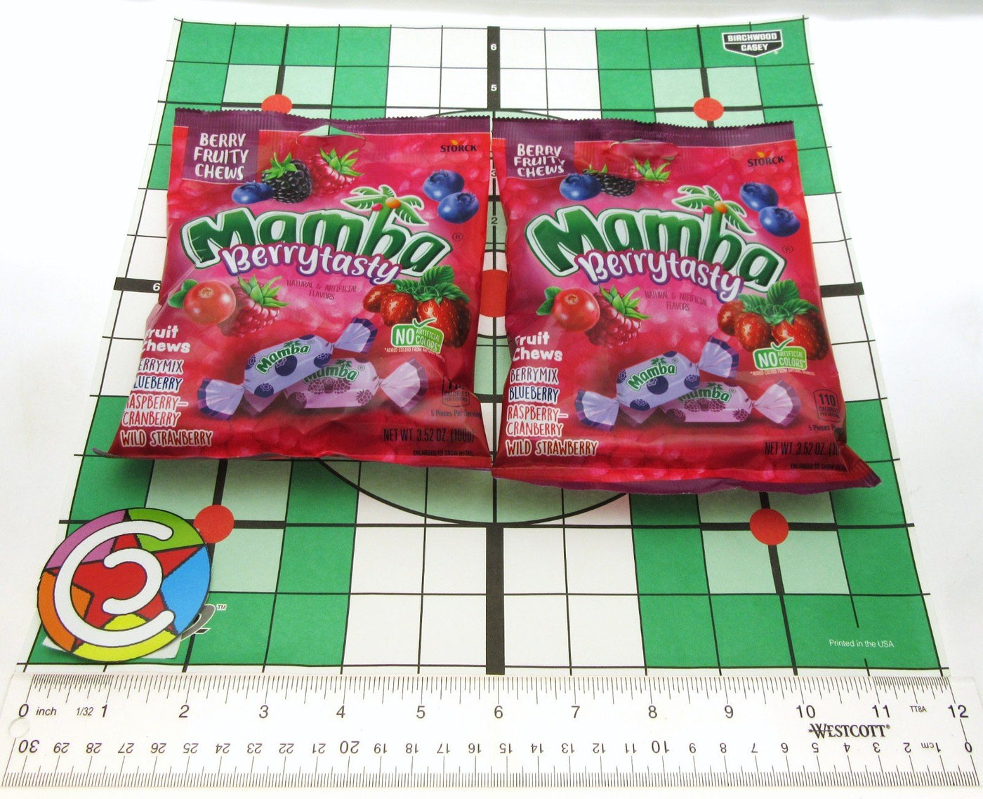 Mamba Berry Tasty Fruit Chews ~ American Candy 3.52oz Bag Lot of 2
