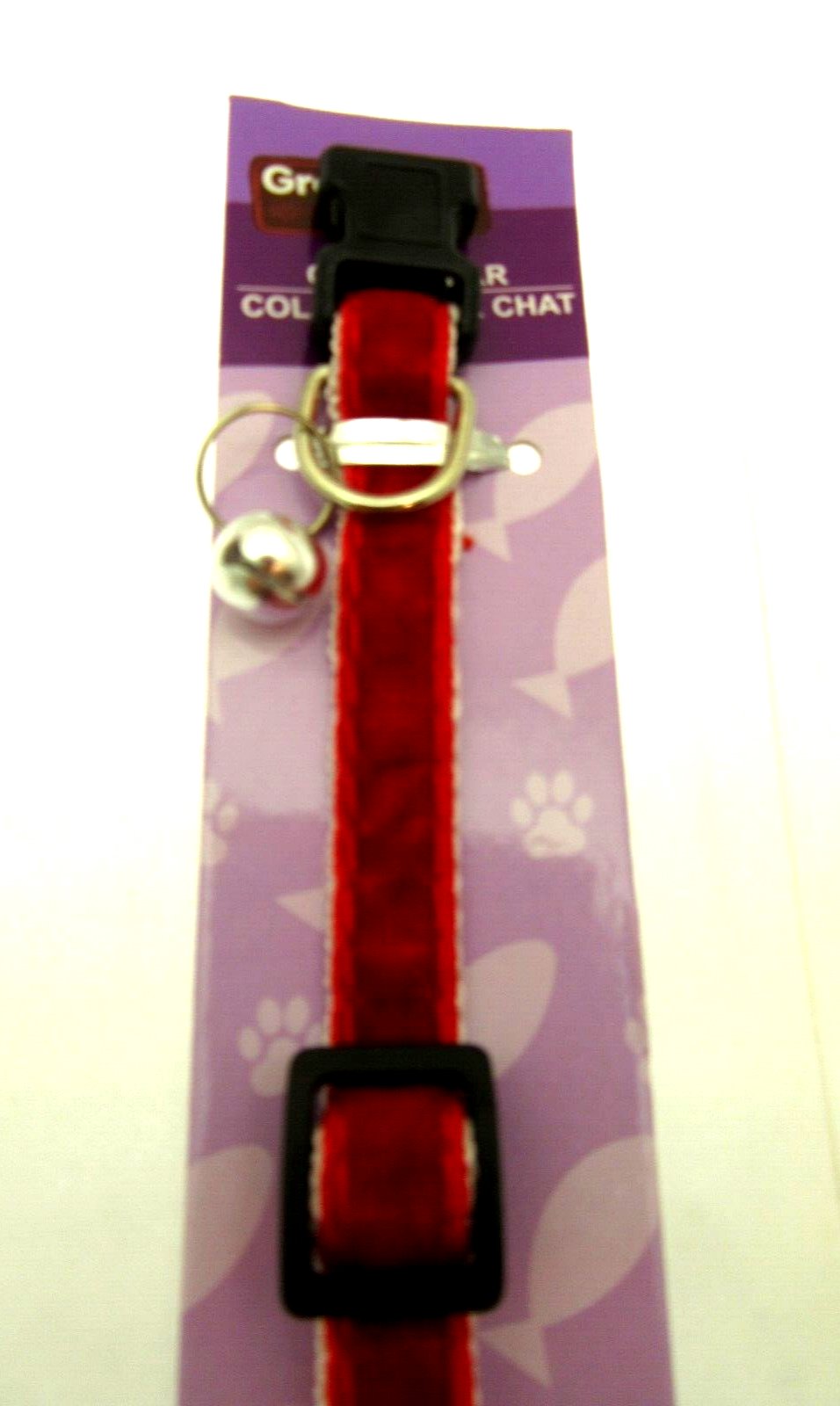 Cat Collar by Greenbrier Kennel Club ~ With Bell ~ Red Velvet!