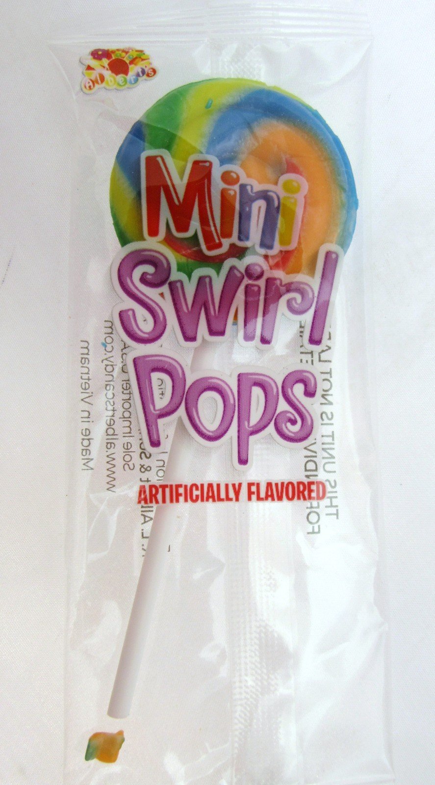Mini Carnival Pops ~ Spiral Striped Lollipop Sucker Candy ~ 8oz (226g)
