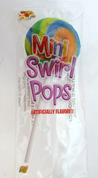 Mini Carnival Pops ~ Spiral Striped Lollipop Sucker Candy ~ 8oz (226g)