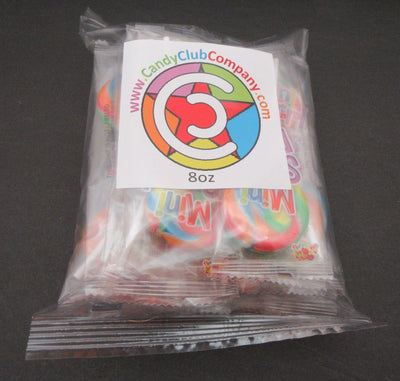 Mini Carnival Pops ~ Spiral Striped Lollipop Sucker Candy ~ 8oz (226g)